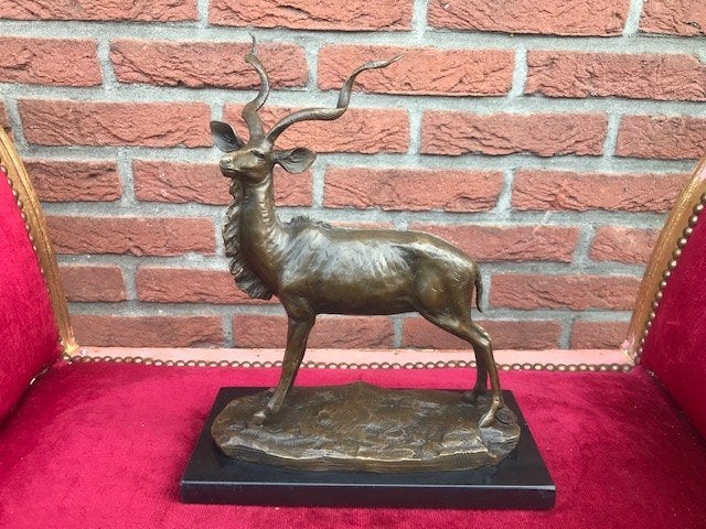 uitstekende bronsgieting van een kudu/koedoe, Ophalen of Verzenden, Brons