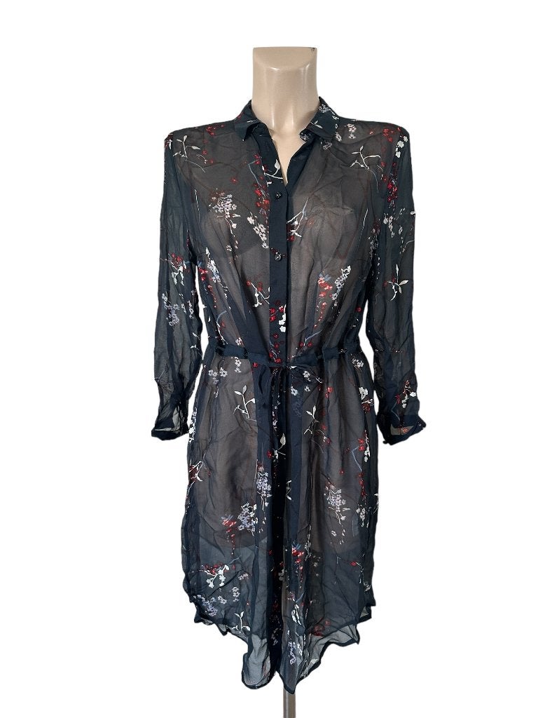 Munthe jurk S, Kleding | Dames, Jurken, Zo goed als nieuw, Maat 38/40 (M), Blauw, Onder de knie, Ophalen of Verzenden