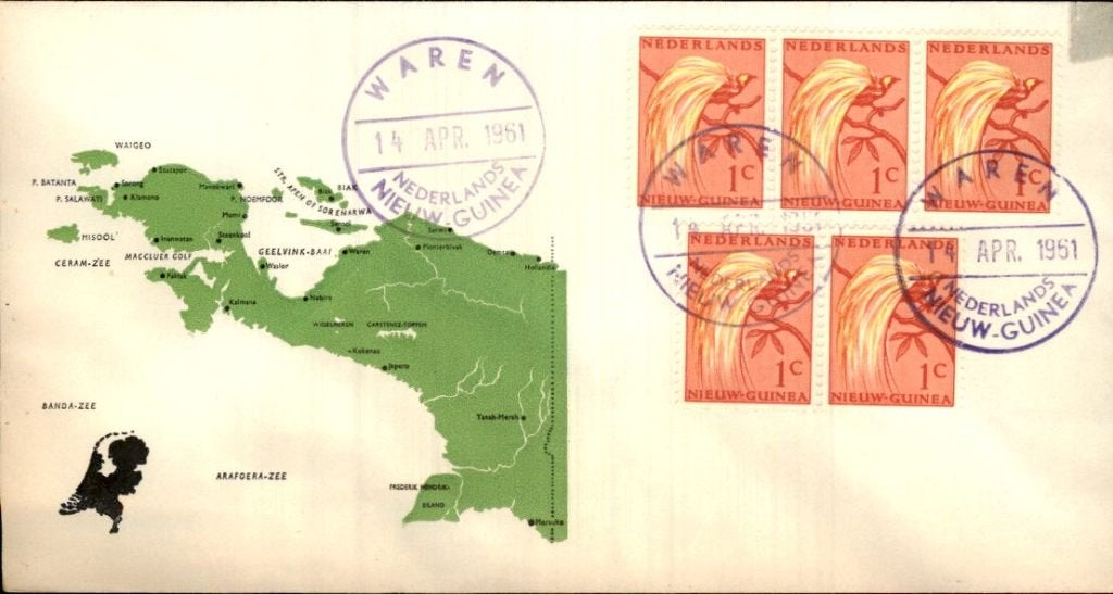 Nieuw Guinea - Stempel Waren - 1961, Postzegels en Munten, Brieven en Enveloppen | Nederland, Verzenden, Envelop