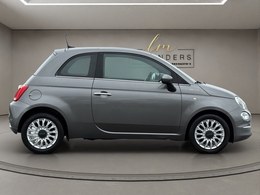 Fiat 500 1.0 Hybrid Dolcevita 2021 GRIJS Panoramadak | Displ, Keurmerk '100% Onderhouden', Gebruikt, Euro 6, 4 stoelen