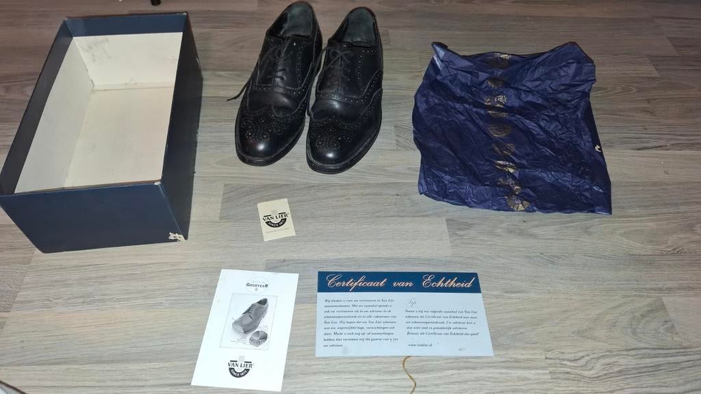Van lier schoenen maat 45 zwart, Ophalen, Zwart, Van Lier, Gedragen