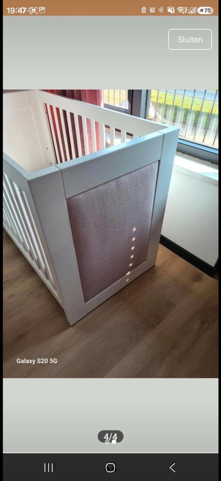 leuk roze met wit ledikant. eventueel met matras, Ophalen, Gebruikt, Meisje