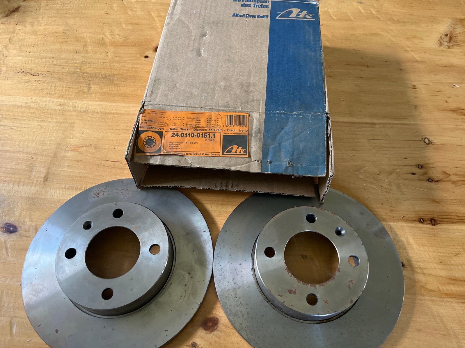 Remschijven nieuw in doos voor Audi 80 en Volkswagen, Auto-onderdelen, Remmen en Aandrijving, Ophalen of Verzenden, Nieuw, Audi