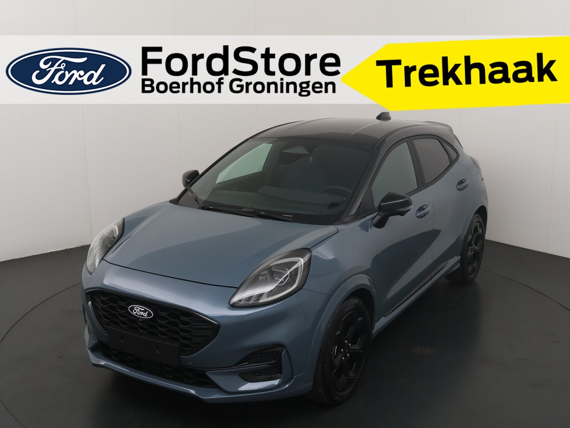 Ford Puma 155pk EcoBoost Hybrid BlueCruise Edition | Matrix, Puma, Blauw, Leder en Stof, Bedrijf