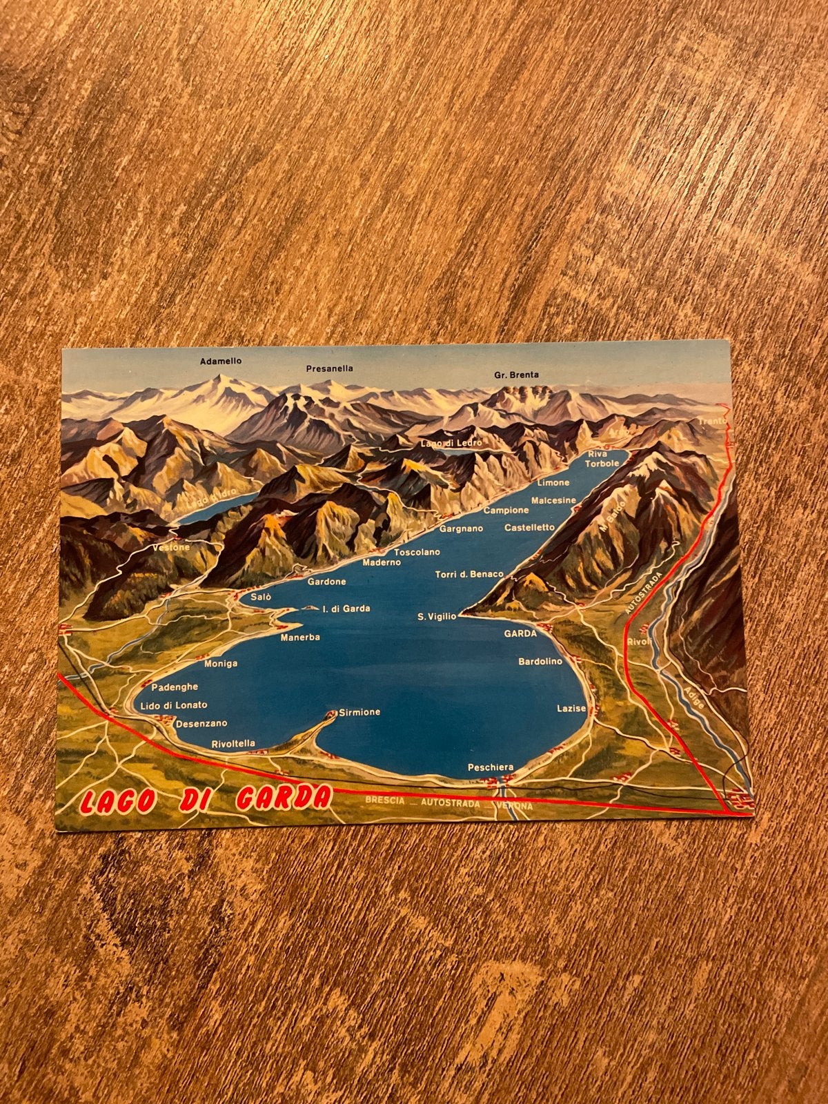 Vintage Ansichtkaart Lago di Garda - Italië, Ophalen of Verzenden, 1960 tot 1980, Ongelopen, Italië