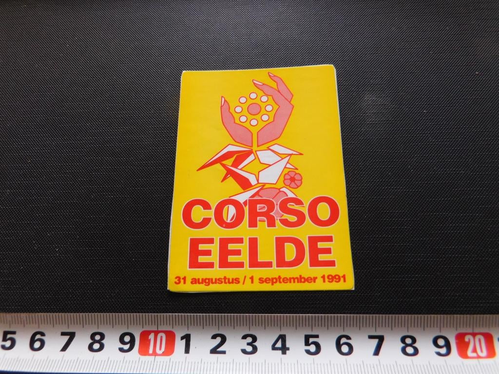 sticker Eelde Corso 1991, Verzamelen, Stickers, Zo goed als nieuw, Ophalen