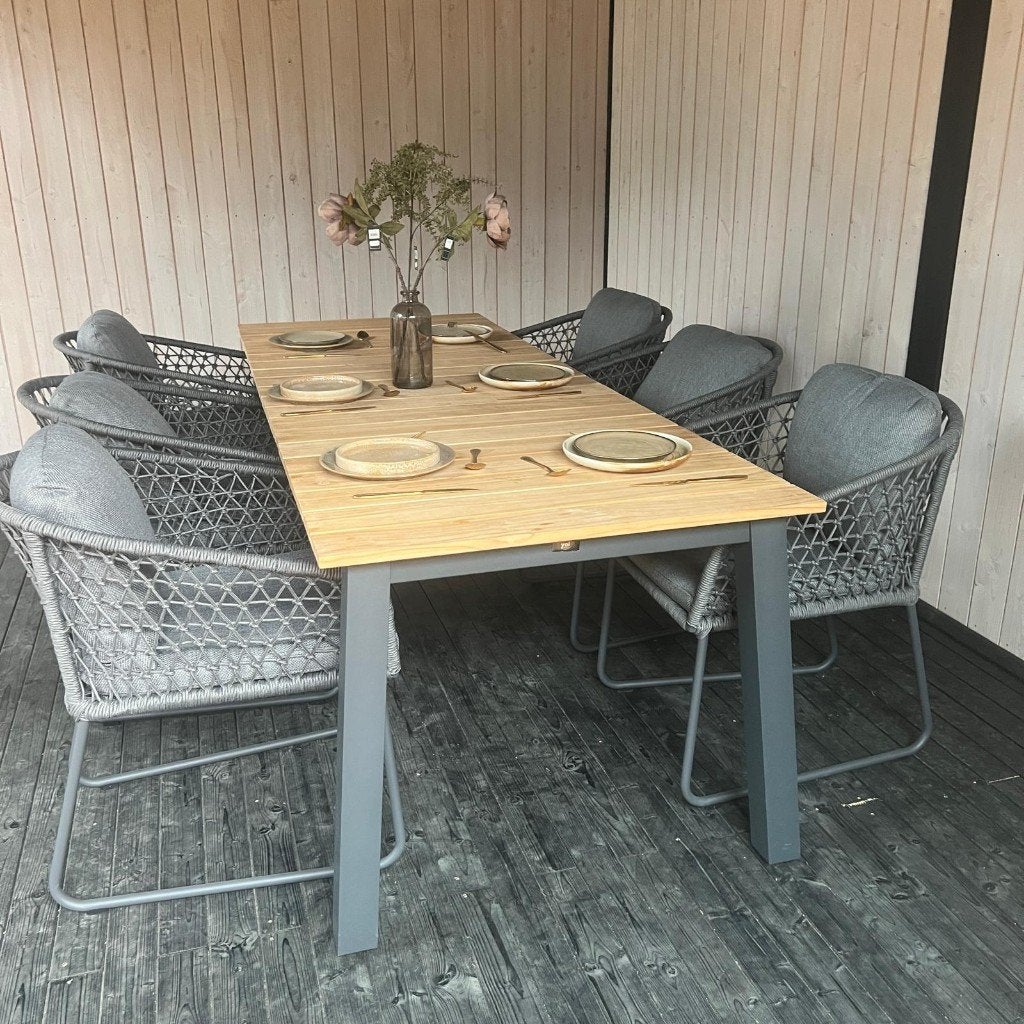 YOI | Bara - Muro Tuinset | OP = OP, Tuin en Terras, 6 zitplaatsen, Teakhout, Nieuw, Ophalen of Verzenden