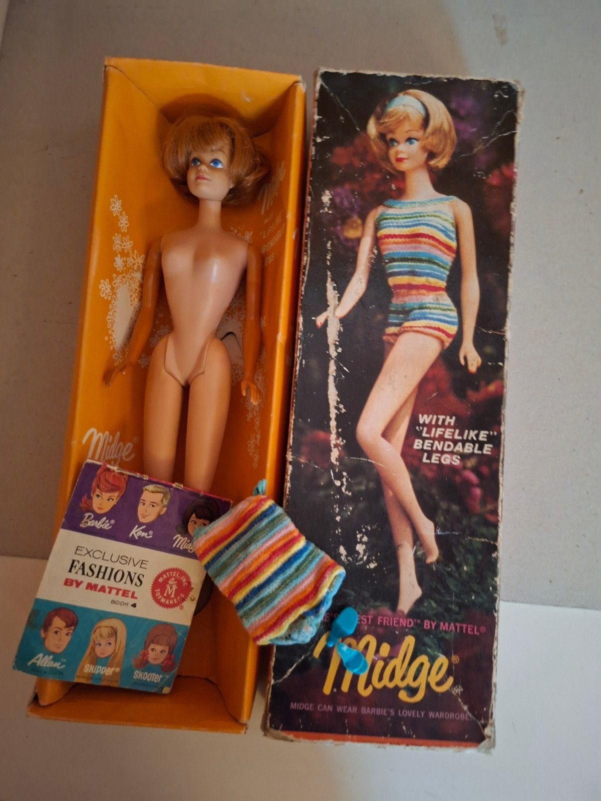 Vintage barbie midge doll pop mattel bendable legs toys, Verzamelen, Poppen, Verzenden, Fashion Doll