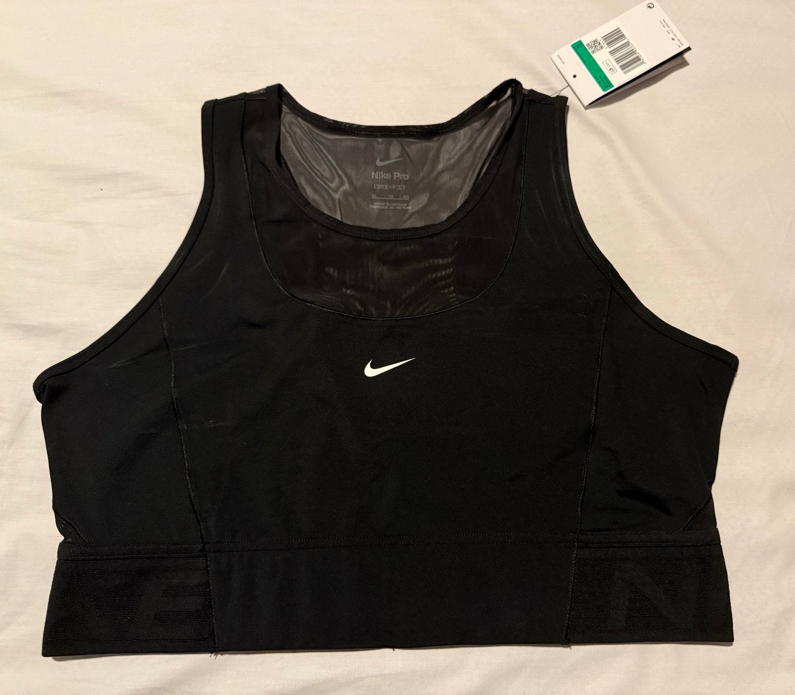 Nike Pro Sporttop - Nieuw met kaartje - Maat XL 46/48, Kleding | Dames, Sportkleding, Ophalen, Zwart, Maat 46/48 (XL) of groter