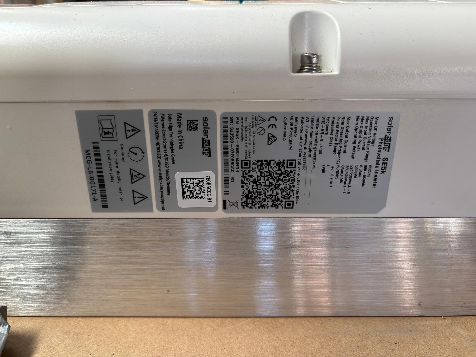 SolarEdge SE5K Omvormer+Optimizers+Bekabeling+Complete Set, Ophalen, Gebruikt