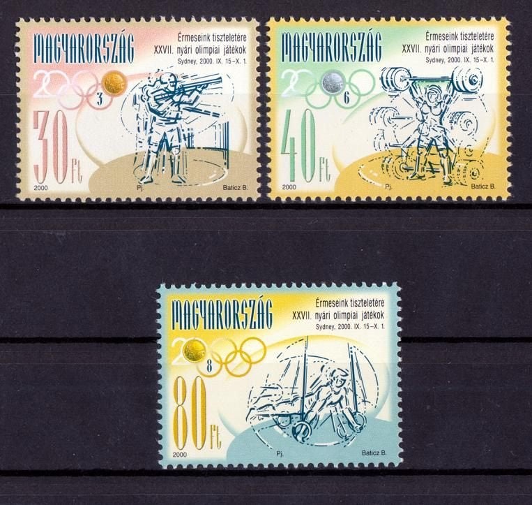Hongarije, Sport, Olympische spelen, Mi. 4638-4640 postfris, Postzegels en Munten, Verzenden, Postfris