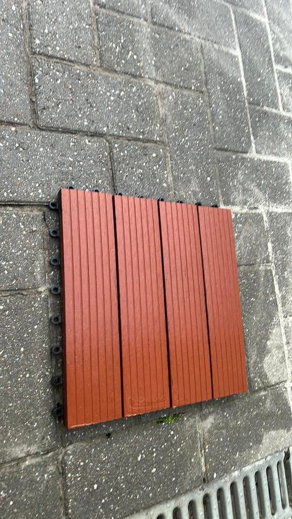 Balkon/terras HKC vlonder tegels ongeveer 4,1m2, Tuin en Terras, Ophalen, Zo goed als nieuw, Composiet