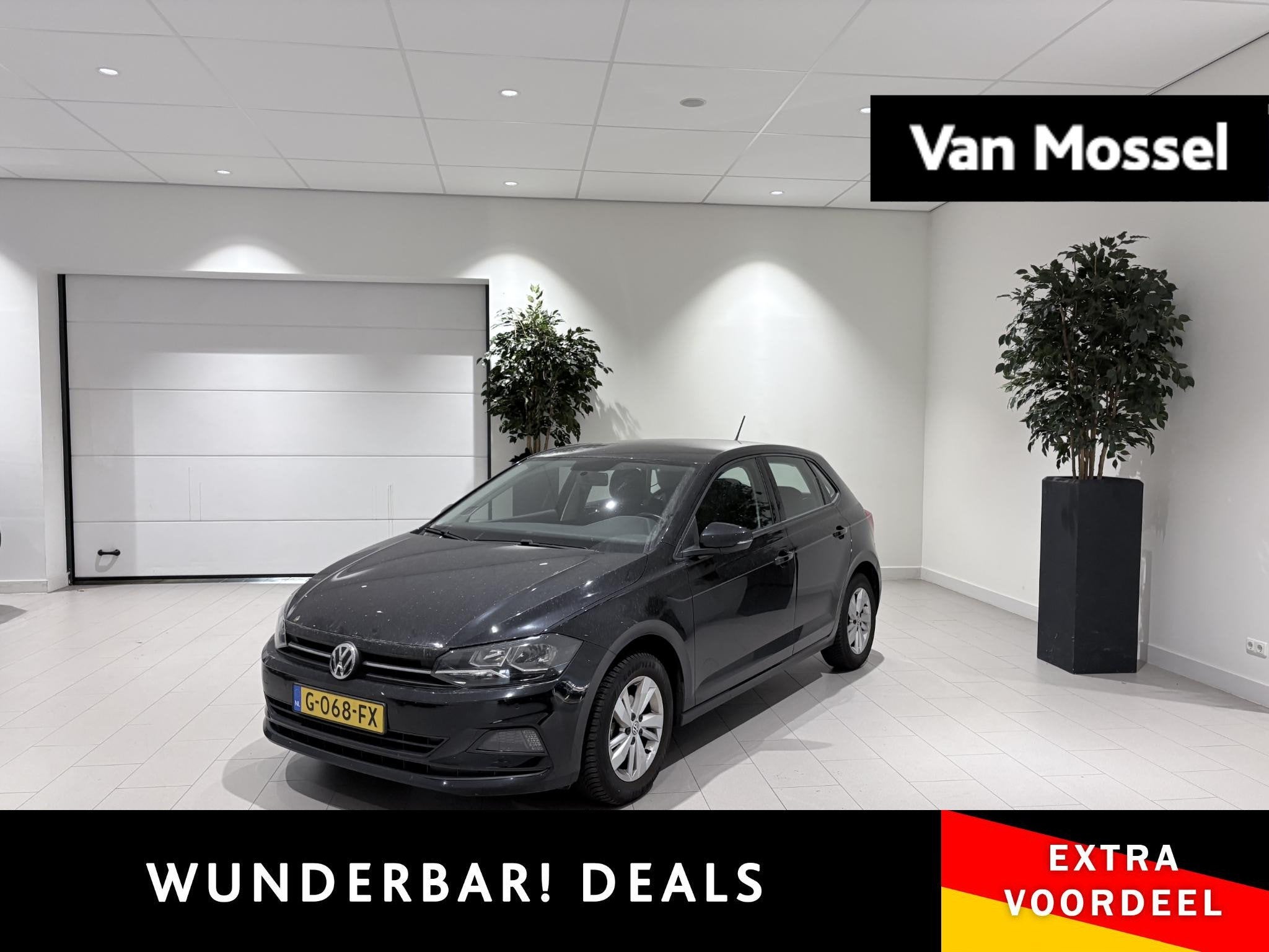 Volkswagen Polo 1.0 TSI Highline, Auto's, Voorwielaandrijving, 12 maanden, Stof, Zwart