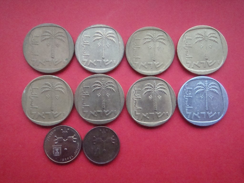 Israël setje munten 10 Agorot 1971 / 1981., Verzenden, Midden-Oosten, Setje