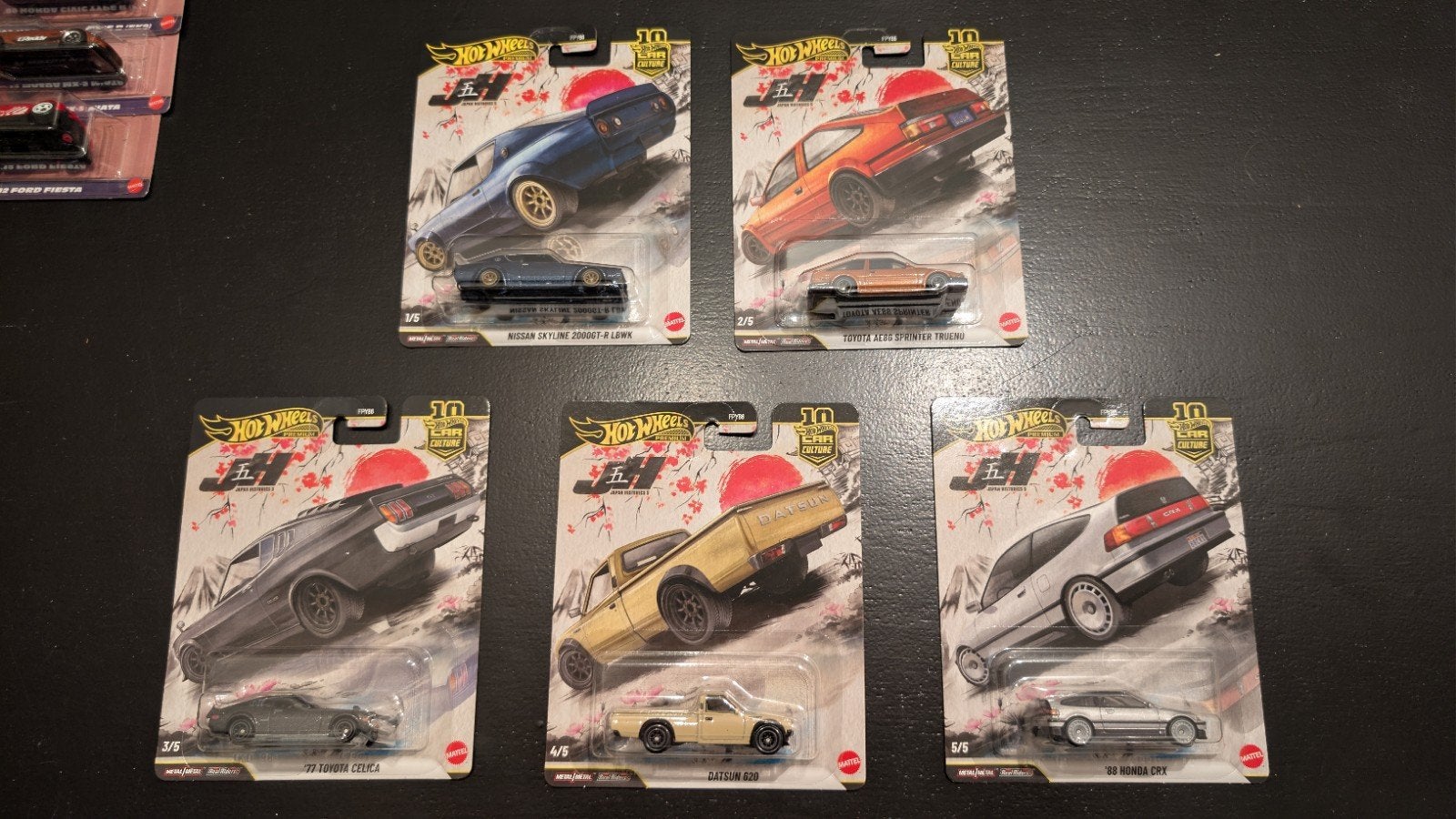 Hot Wheels Japan Historics 3 Set - 5 stuks, Ophalen of Verzenden, Nieuw, Auto