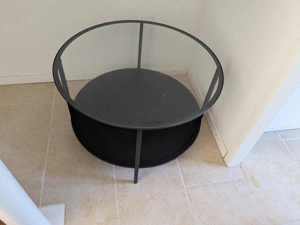 Salontafel VITTSJÖ / Vittsjo Ikea, Huis en Inrichting, Tafels | Salontafels, Ophalen, Gebruikt, 50 tot 100 cm, Rond