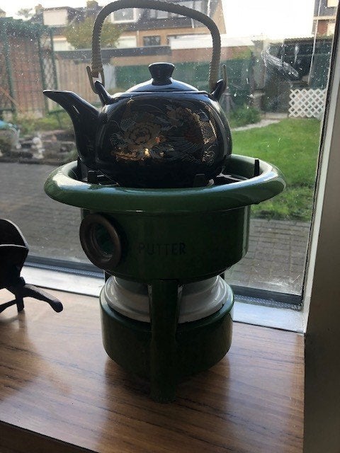 Antiek petroleumstelletje., Antiek en Kunst, Ophalen of Verzenden