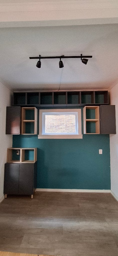 Grote set IKEA EKET kastjes (16-delig) – Grijs & Licht hout, Ophalen, Zo goed als nieuw