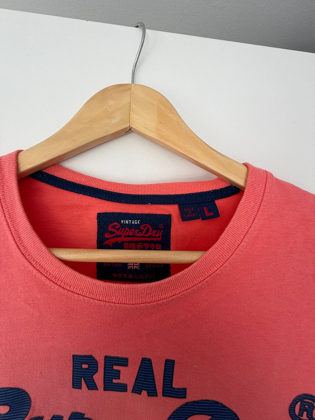 Superdry T-shirt Maat L - Koraalrood, Ophalen of Verzenden, Zo goed als nieuw, Maat 52/54 (L), Oranje