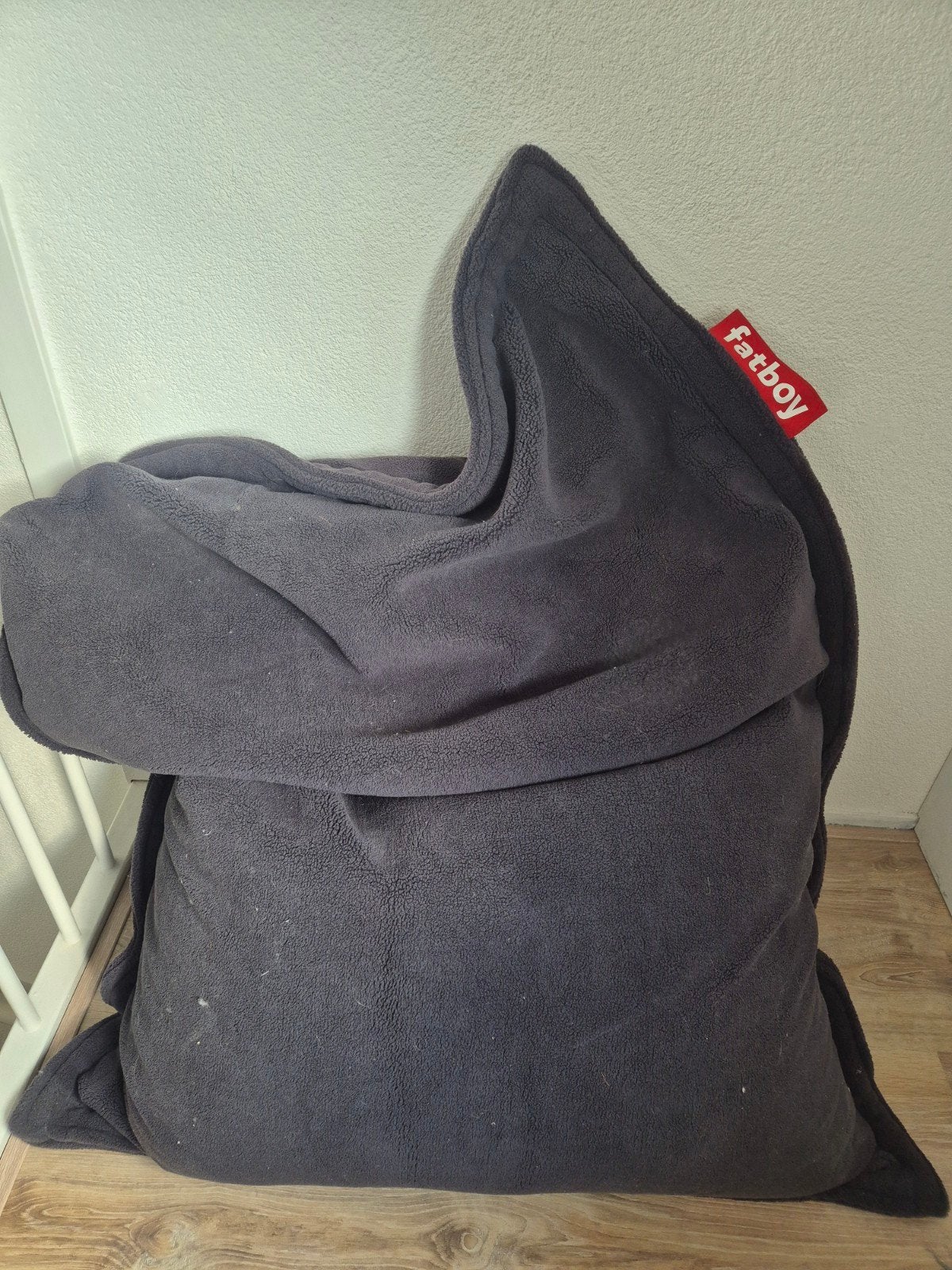 Fatboy zitzak - Donkerblauw fleece, Ophalen, Gebruikt, Blauw, Zitzak