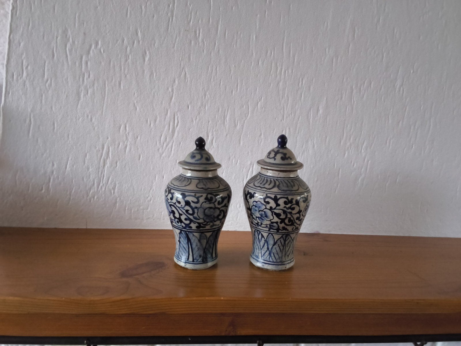 Set van 2 antieke Chinese gemberpotten, Ophalen
