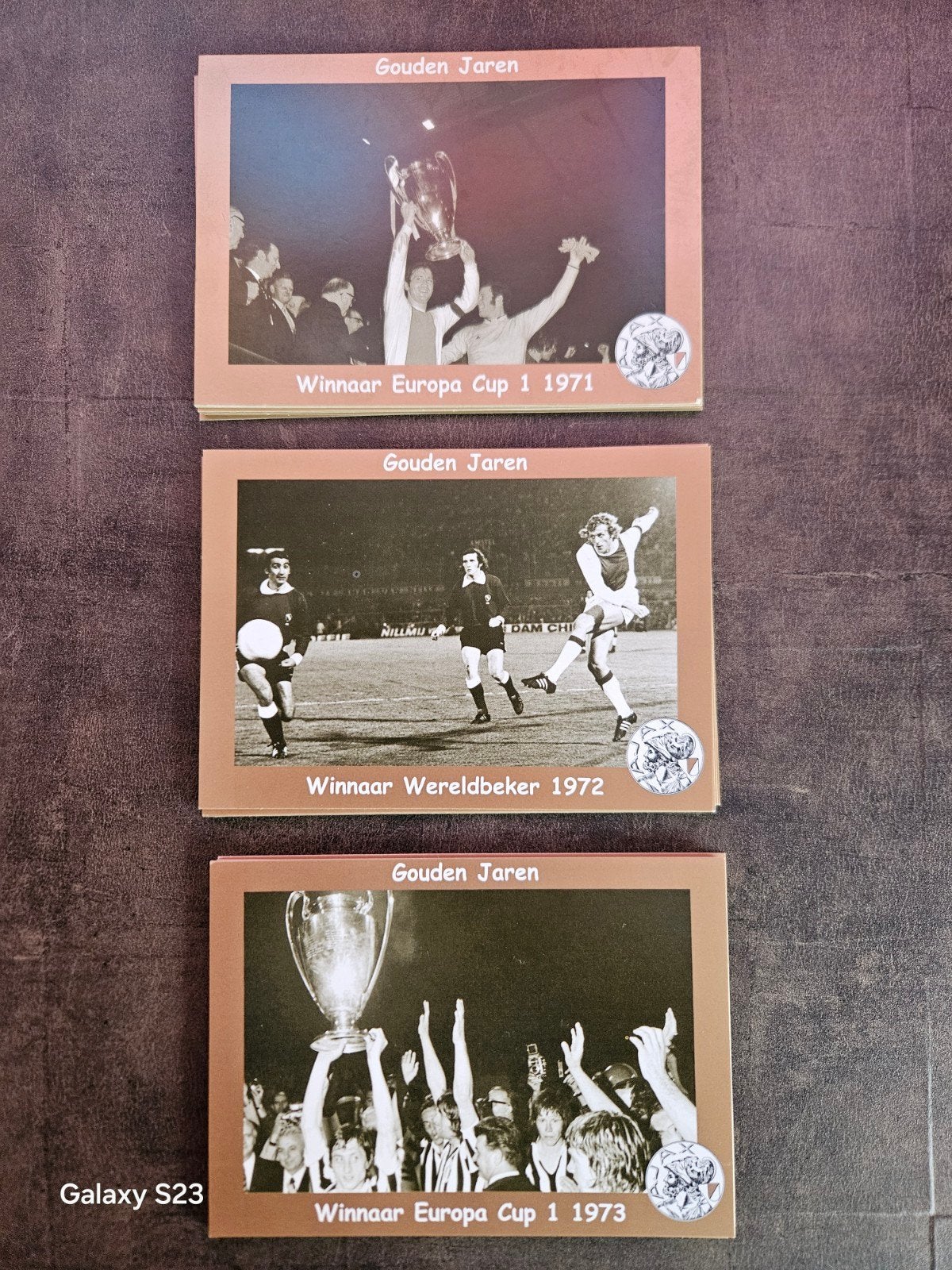 Kampioenskaarten gouden jaren ajax 36 stuks complete set, Verzamelen, Ophalen of Verzenden, Zo goed als nieuw, Overige typen