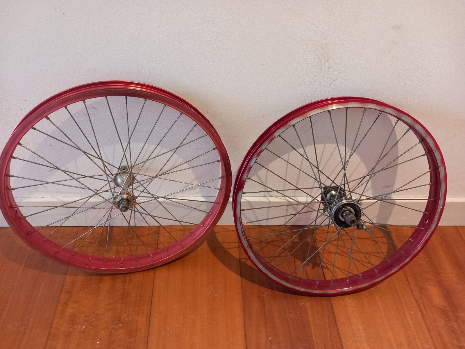 oldschool bmx velgen, Fietsen en Brommers, Fietsen | Crossfietsen en BMX, Gebruikt, Velgrem, 20 tot 24 inch, Aluminium