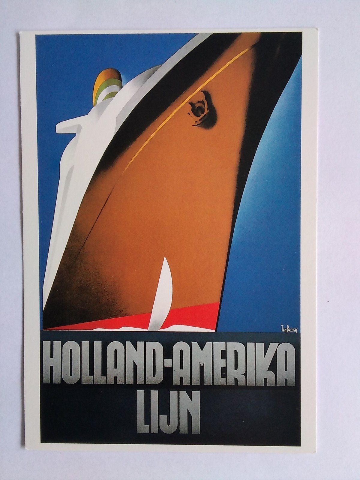 Ansichtkaart Affiche Holland-Amerika Lijn HAL 1932, Verzenden, 1920 tot 1940, Overige thema's