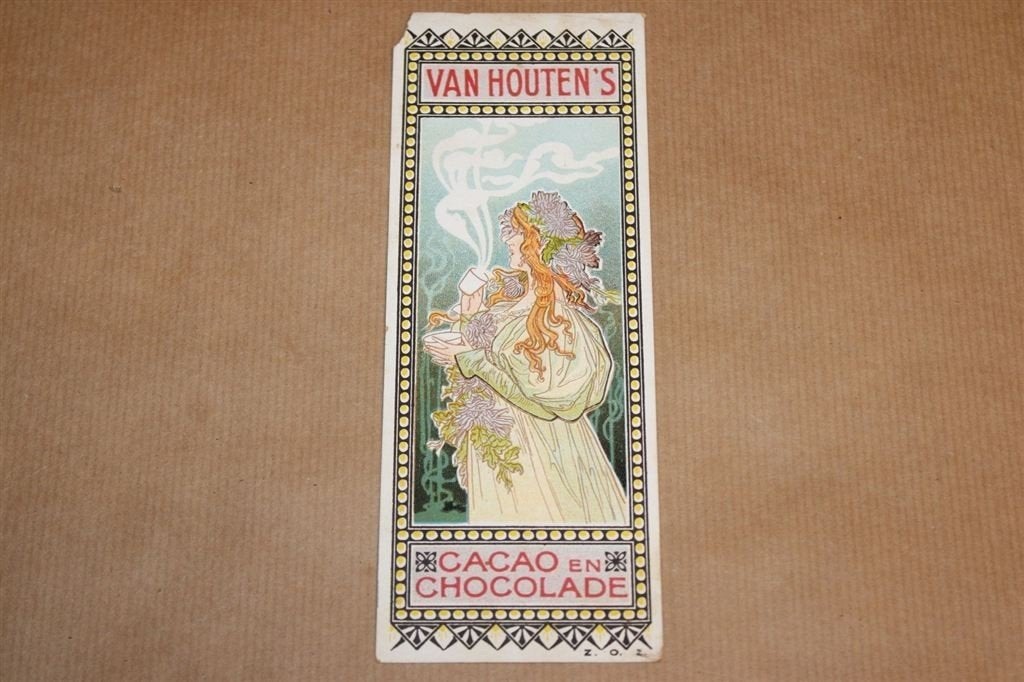 Boekenlegger - Van Houten Cacao - circa 1920, Ophalen of Verzenden, Zo goed als nieuw