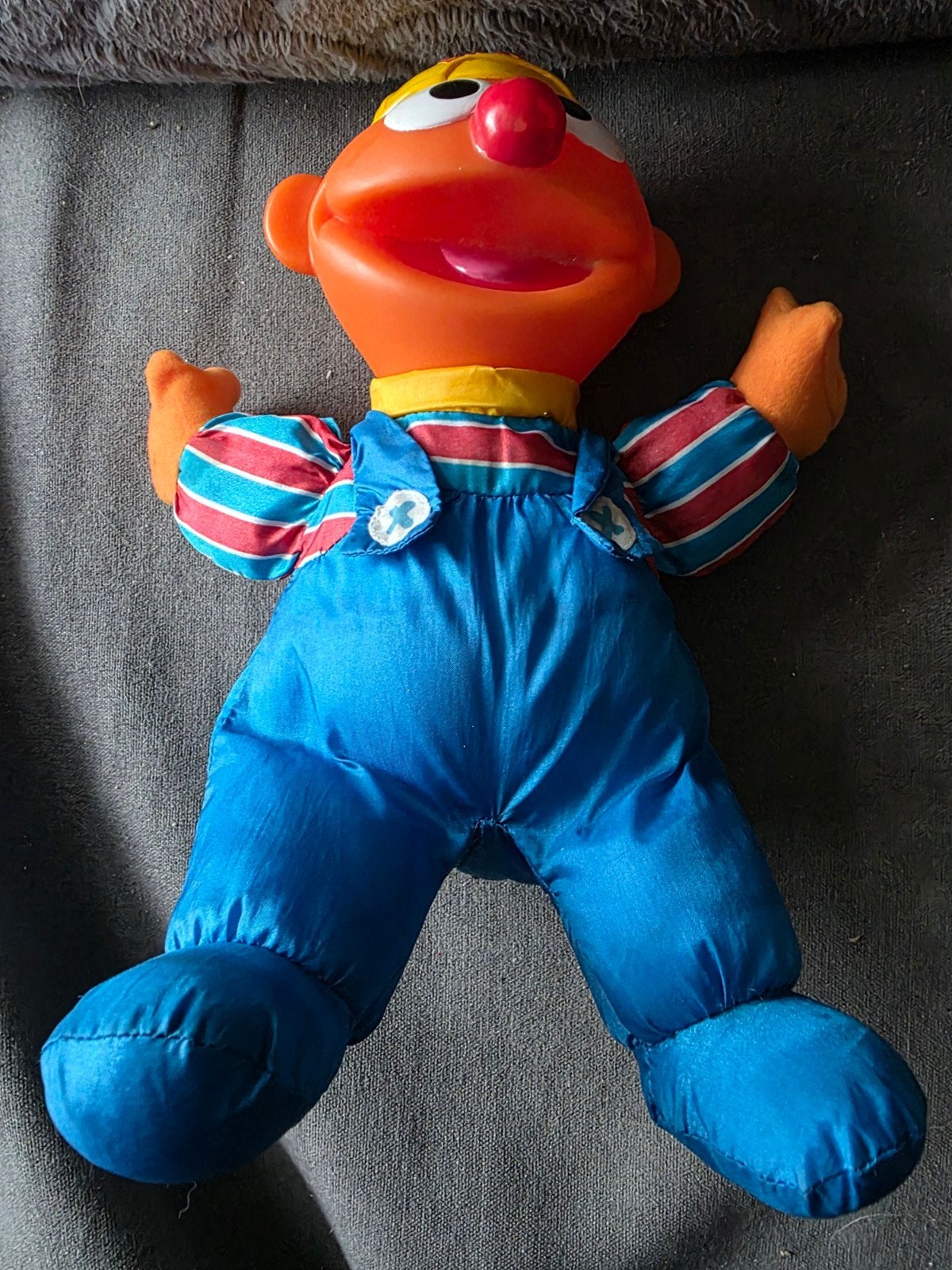 Vintage Tyco Ernie Sesamstraat Knuffelpop - Jaren '90, Gebruikt, Overige merken, Overige karakters, Overige typen