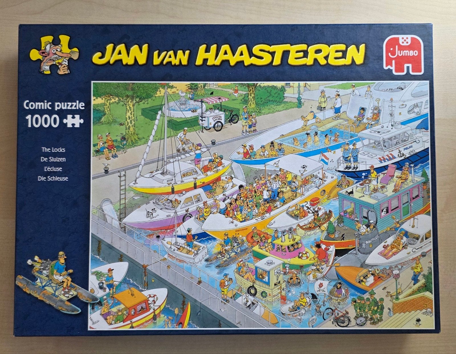 Jan van Haasteren De Sluizen 1000 stukjes compleet, Hobby en Vrije tijd, Denksport en Puzzels, Ophalen of Verzenden, 500 t/m 1500 stukjes