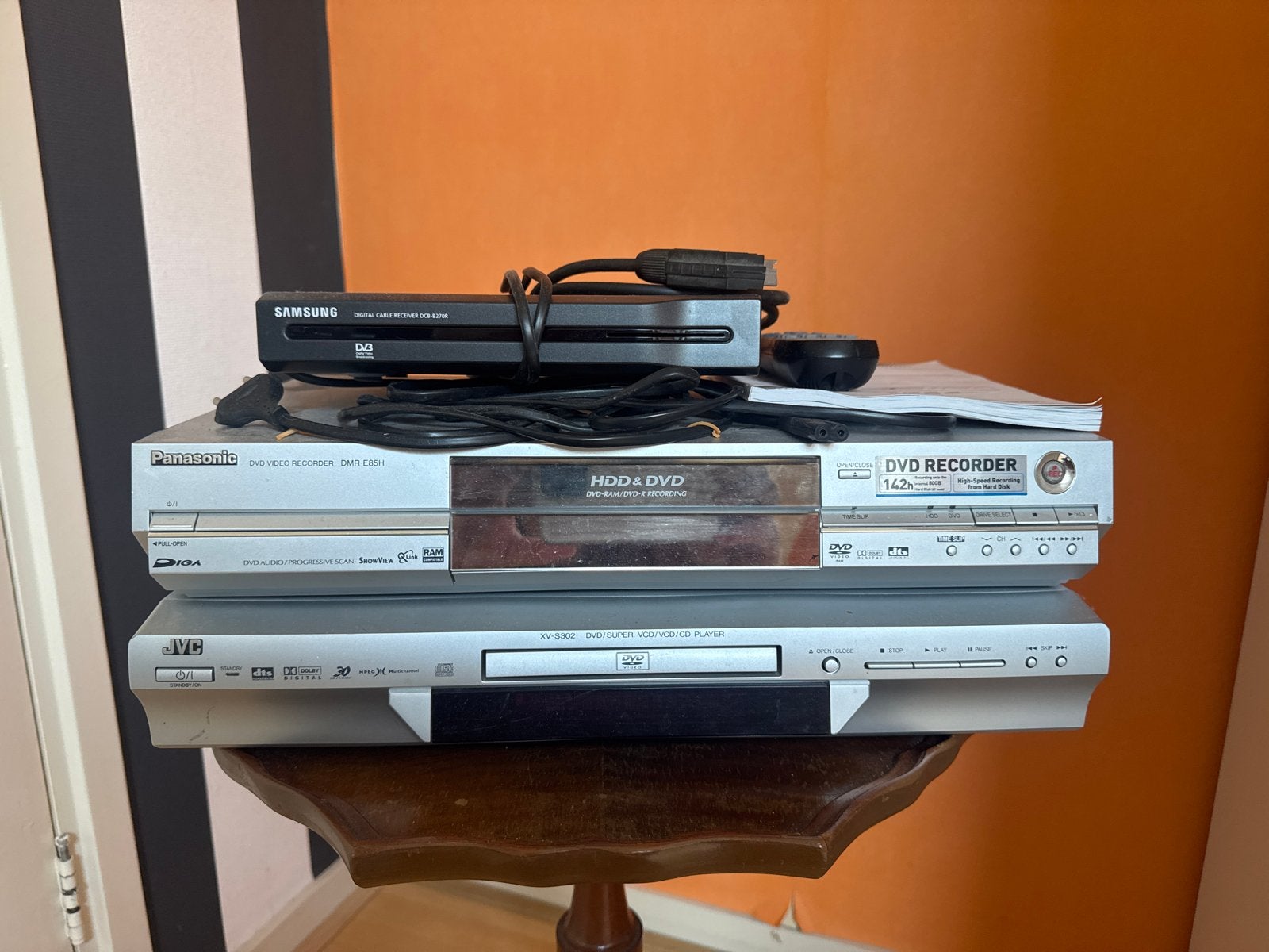 Gratis DVD Recorder, DVD Speler en Digitale Kabelontvanger, Ophalen, Gebruikt, Panasonic, Met harddisk
