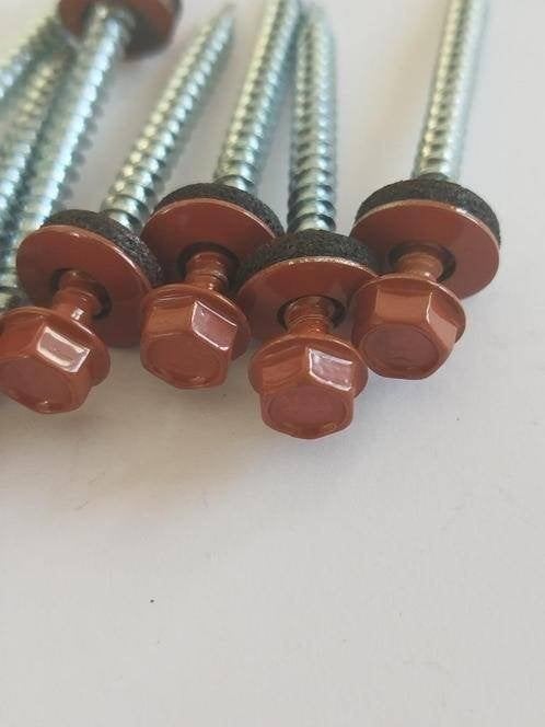 50 st sandwichpaneel schroeven rode-bruine kleuren 35 -55 mm, 50 tot 100 mm, N, N, Schroeven