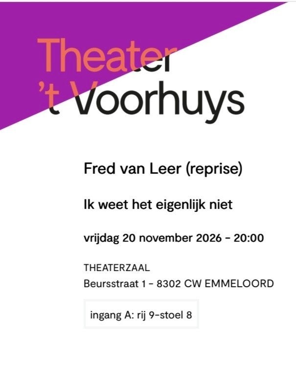 Fred van Leer - ik weet het eigenlijk, Twee personen, November