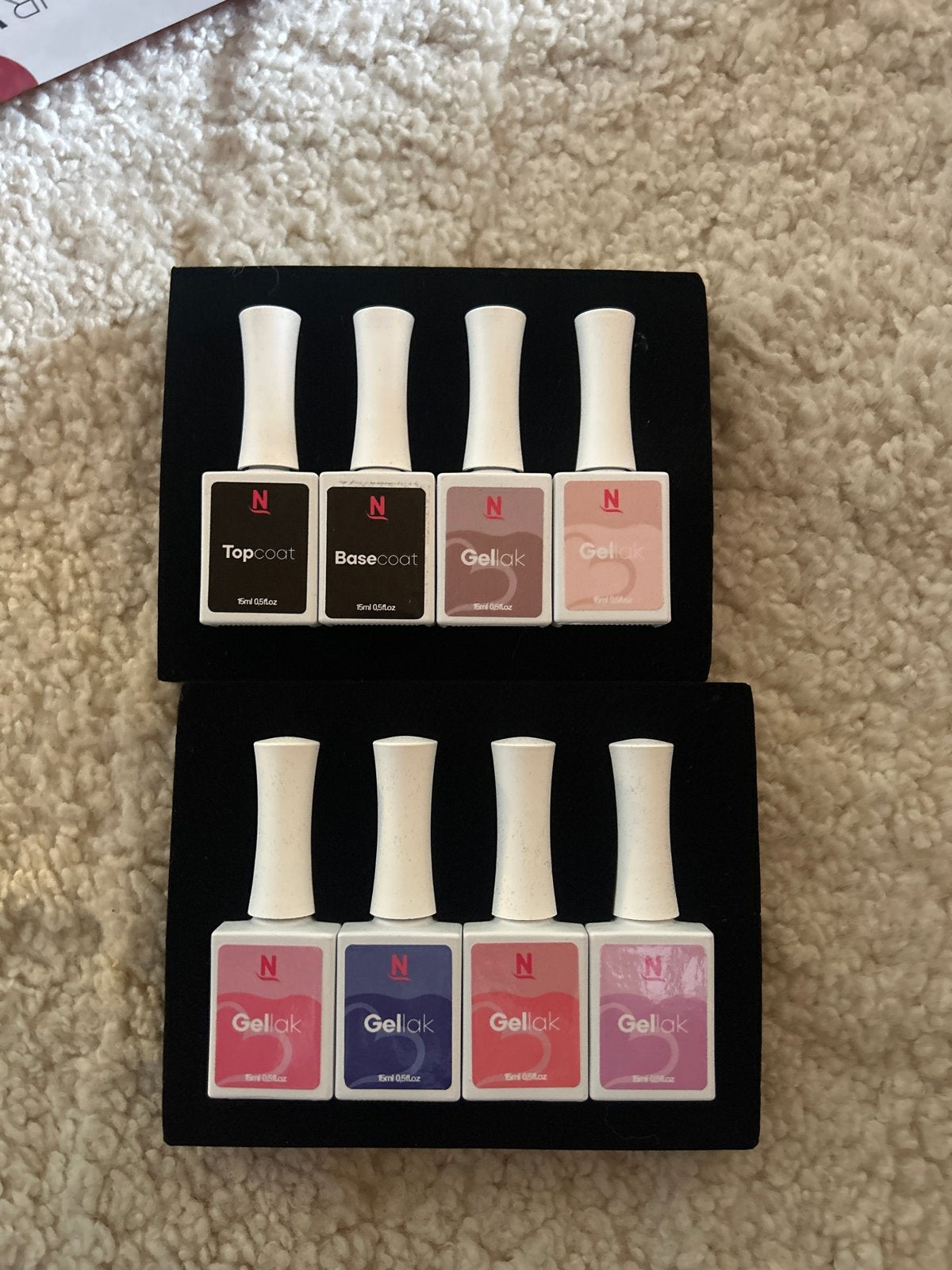 Gellak set met Topcoat en Basecoat - Diverse kleuren, Ophalen of Verzenden, Nieuw, Overige typen