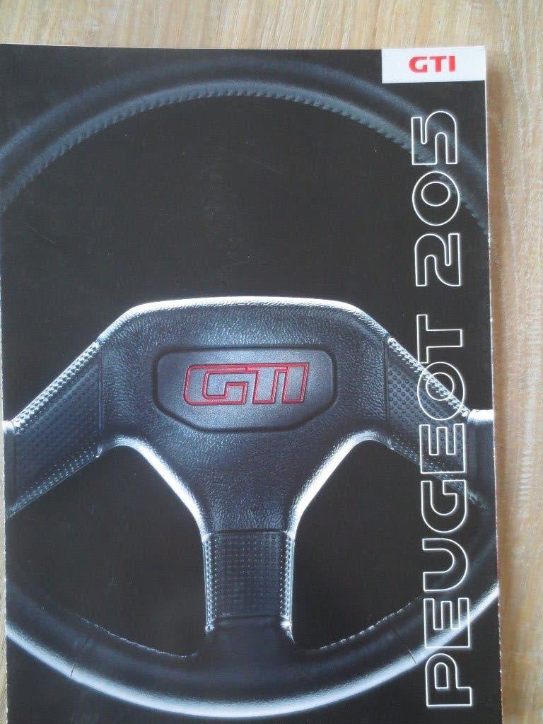 Autofolder: Peugeot 205 GTI Folder met 4-luik uit 1990 Nieuw, Ophalen of Verzenden, Nieuw, Peugeot