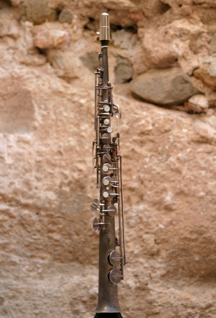 Conn sopraan sax 1929 Silver, GoldBell in originele koffer., Muziek en Instrumenten, Ophalen, Gebruikt, Sopraan, Met koffer