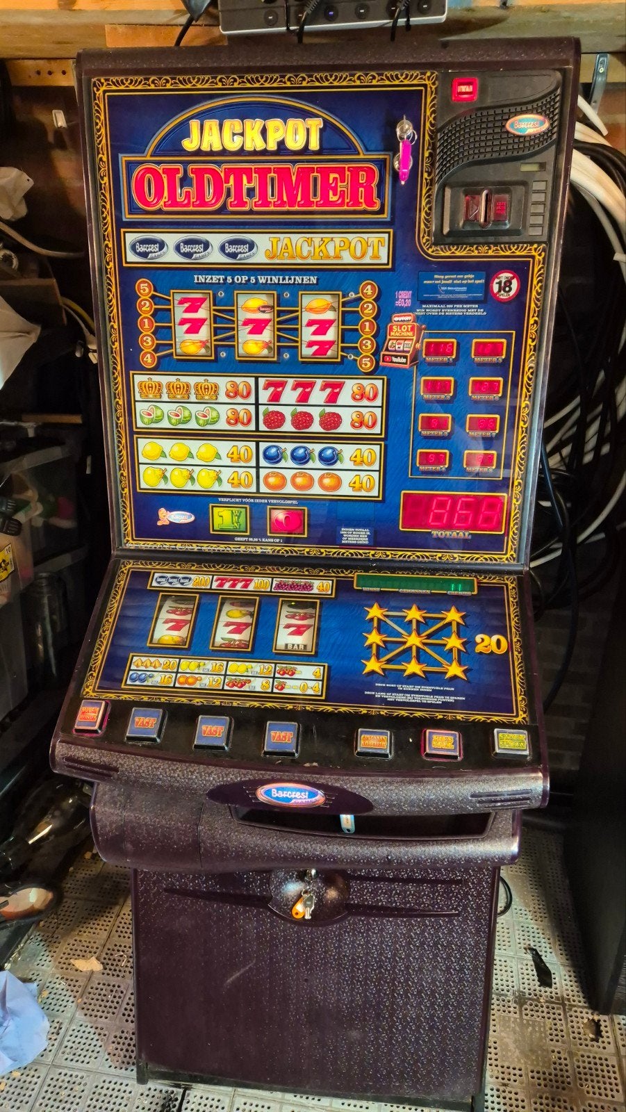 Nette OLDTIMER JACKPOT 1000 Punter Halversie, Euro, Ophalen of Verzenden, Zo goed als nieuw, Met sleutels