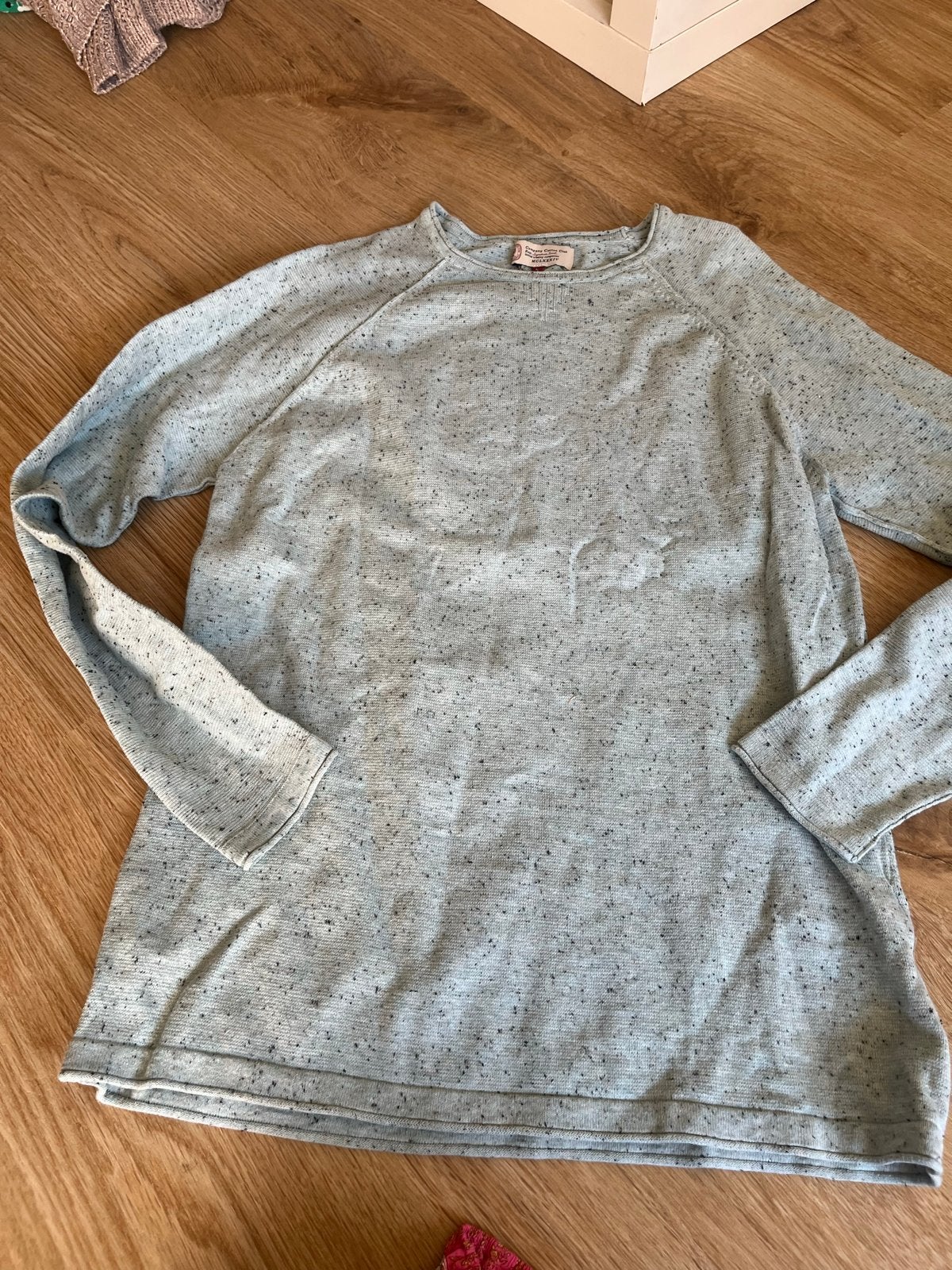 Stijlvolle katoenen trui mt L - Company Cotton Club, Ophalen of Verzenden, Zo goed als nieuw, Maat 42/44 (L), Blauw