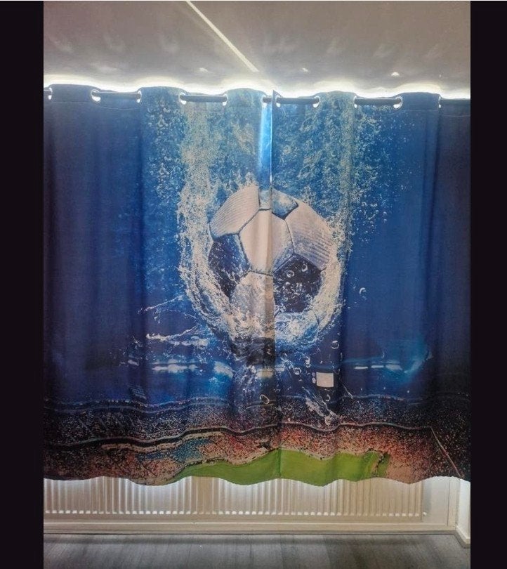 Voetbal gordijnen, Ophalen of Verzenden, Zwart