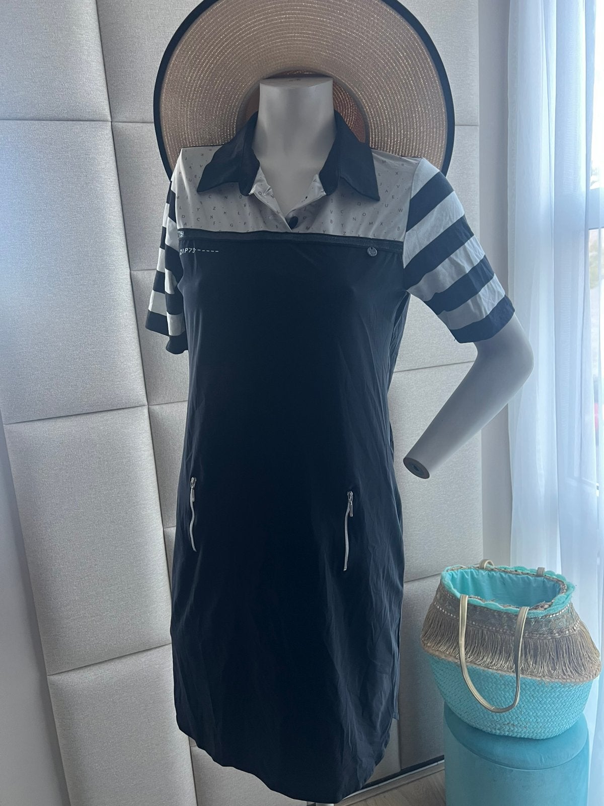 Zip73 mooi jurkje van travelstof/ maat S, Kleding | Dames, Zo goed als nieuw, Knielengte, Maat 36 (S), Meerkleurig