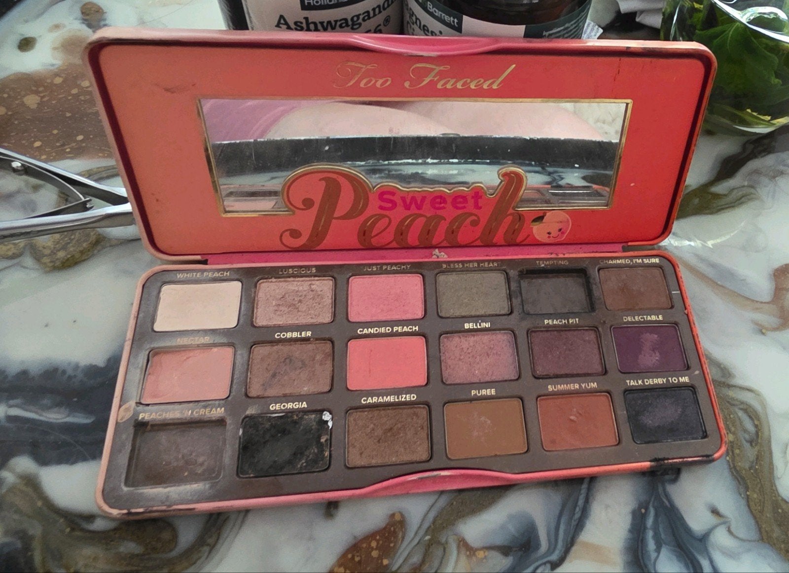 Too Faced Sweet Peach Oogschaduw Palette, Gebruikt, Ophalen of Verzenden, Make-up, Overige kleuren