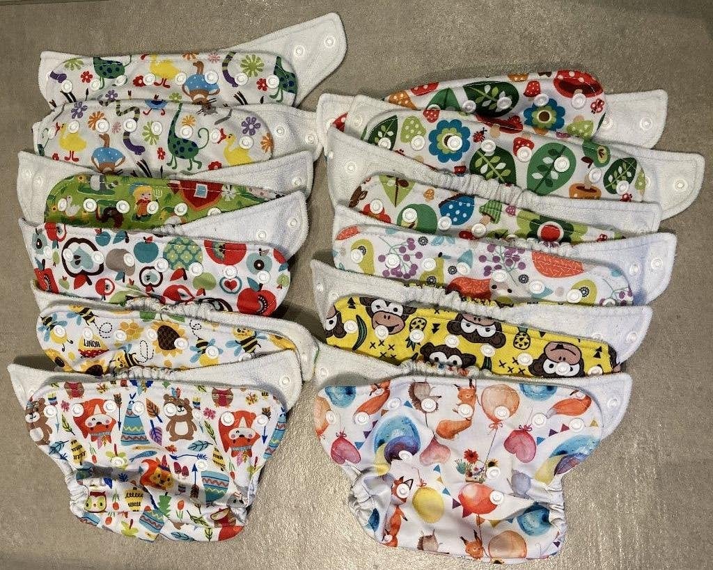 Milovia wasbare luiers newborn/maat S (2,5-7 kg), Kinderen en Baby's, Badjes en Verzorging, Ophalen of Verzenden, Gebruikt, Overige typen