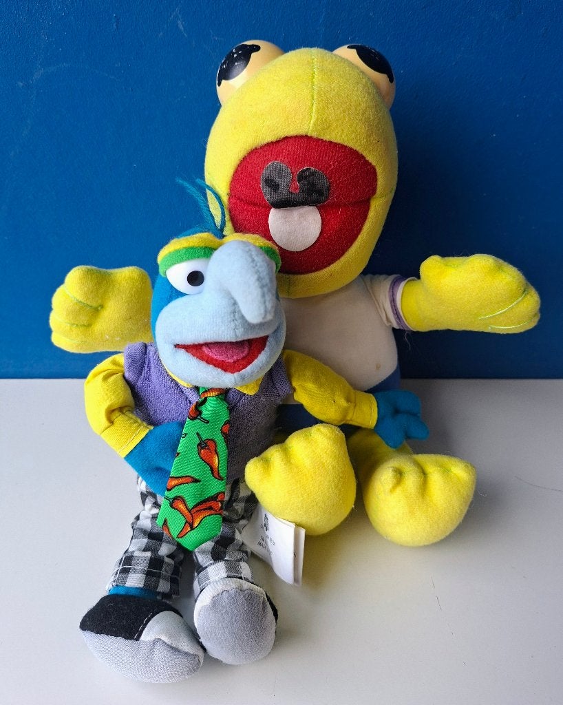 Vintage knuffels Gonzo & Kermit/The Muppets/Jim Henson, Ophalen of Verzenden, Gebruikt, Tv, Actiefiguur of Pop