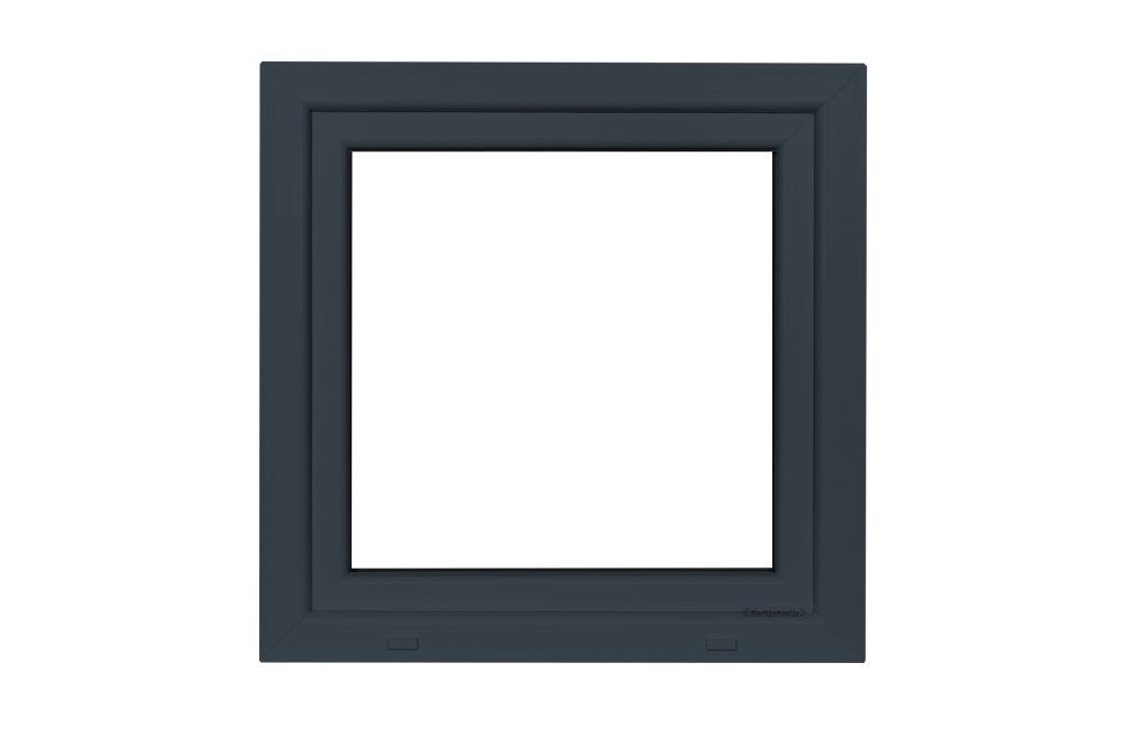 Kunststof Kozijn Draaikiep  B80 H80cm Antraciet, Niet ingevuld, Kunststof, Raamkozijn, Niet ingevuld