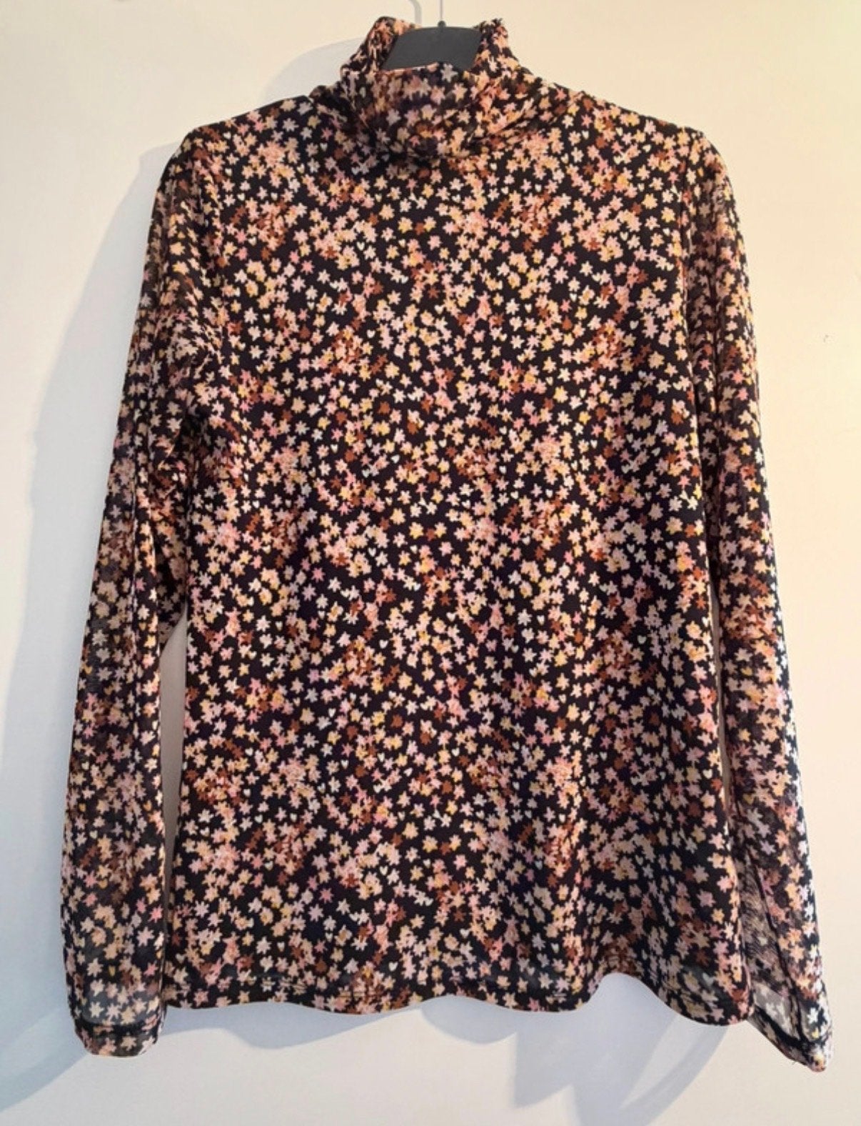Fabienne Chapot Jane Top - Bloemenprint col mesh S, Meerkleurig, Ophalen of Verzenden, Zo goed als nieuw, Lange mouw