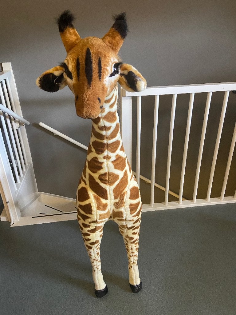 Melissa & Doug grote levensechte knuffelgiraf – 135 cm, Kinderen en Baby's, Speelgoed | Knuffels en Pluche, Ophalen, Zo goed als nieuw