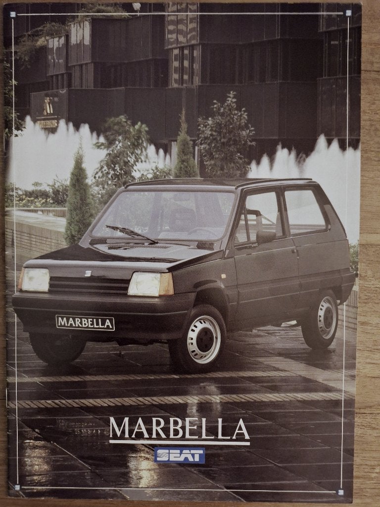 SEAT Marbella brochure uit 1986, Ophalen of Verzenden, Gelezen, Overige merken