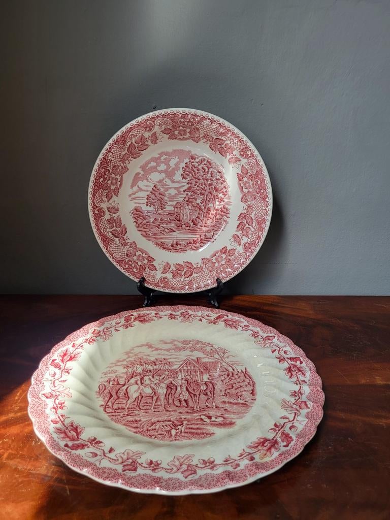 Antieke Bord & Schaal, Ophalen of Verzenden