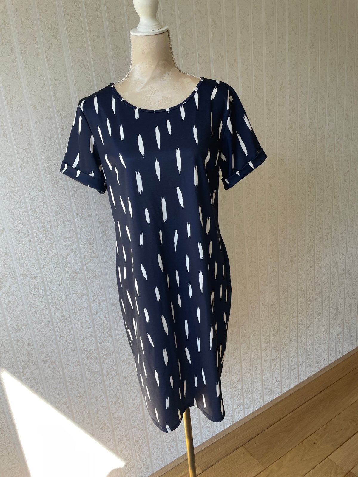 Musthaves by Elia jurk met print, maat 40, Kleding | Dames, Maat 38/40 (M), Blauw, Ophalen of Verzenden, Zo goed als nieuw
